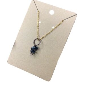 Gold obsidian necklace